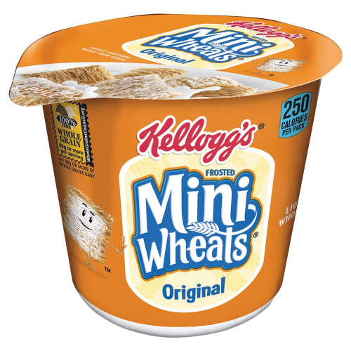 Kellogg's Frosted Mini Wheats Cereal 2.5 oz Cups, 6/Box